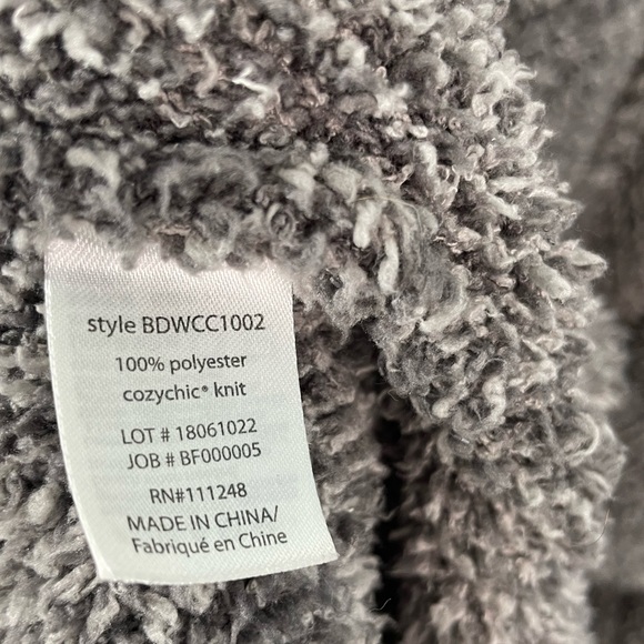 Barefoot Dreams Cozy Chic Knit Cocoon Gray Fuzzy Comfy Cardigan Size S/M - Picture 6 of 6
